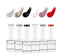 Nicedeco Esmaltes Semipermanentes Para Uñas Sin crueldad UV/LED Soak-Off Colores Vibrantes y Duraderos Vegano 6 x 8ML SET 9