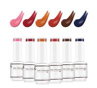 Nicedeco Esmaltes Semipermanentes Para Uñas Sin crueldad UV/LED Soak-Off Colores Vibrantes y Duraderos Vegano 6 x 8ML SET 10