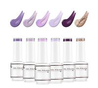 Nicedeco Esmaltes Semipermanentes Para Uñas Sin crueldad UV/LED Soak-Off Colores Vibrantes y Duraderos Vegano 6 x 8ML SET 14