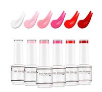 Nicedeco Esmaltes Semipermanentes Para Uñas Sin HEMA Sin crueldad UV/LED Soak-Off Colores Vibrantes y Duraderos Vegano 6 x 8ML SET 18