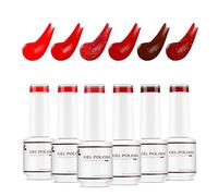 Nicedeco Esmaltes Semipermanentes Para Uñas Sin HEMA Sin crueldad UV/LED Soak-Off Colores Vibrantes y Duraderos Vegano 6 x 8ML SET 19