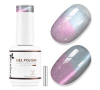 Nicedeco Gel de Uñas Ojo de Gato Efecto Peludo con Imán - Brillo Holográfico Reflectante Textura Cristal Translúcida - Esmalte UV LED Remojable, Larga Durabilidad para Salón y Manicura DIY 15ml - 650