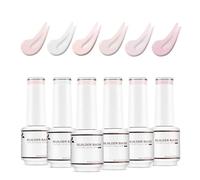 Nicedeco Gel Uñas Constructor Esmaltes Semipermanentes Para Uñas Sin crueldad UV/LED Soak-Off Colores Vibrantes y Duraderos Vegano 6 x 8ML SET 7