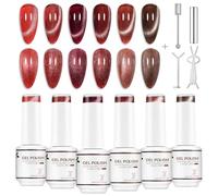 Nicedeco Kit 5ml 6 Colores Esmalte Gel Cat Eye Magnético Transparente con Imán - Efecto Cristal Líquido Brillante, Esmalte de Uñas UV Translúcido Reflectante Larga Duración para Salón y DIY - Set 60