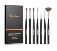 Nicedeco Nail Brushes, 7 Pieces Nail Art Pens Pincel Para Uñas, Painting Drawing Carving Manicure Line Tool For Manicure Designs Home Salon DIY Decoration