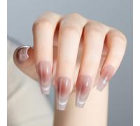 Nicedeco Prensa En Uñas Uñas Press On Postizas 25-30 Piezas Pegamento En Uñas Artificiales Uñas De Ataúd Soft Gel Tips Para Mujeres Arte De Uñas Sin crueldad - Vegano 03