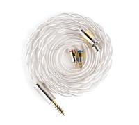 NICEHCK Snowcat - Cable de actualización IEM, 6N OCC IEM, 6N chapado en plata, cables de monitor intraural OCC para auriculares audiófilos músicos (4,4 mm, 0,78 2 pines)