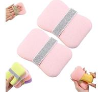 Nicelifehack Double-Sided Bath Foaming Bag, 2 in 1 Bathroom Soap Sponge Bath Sponges, 2PCS Net Sponges for Shower, Exfoliating Mesh Pouch for Bar Soap, Quick Drying (Soft-pink)