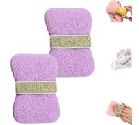 Nicelifehack Double-Sided Bath Foaming Bag, 2-in-1 Bathroom Soap Sponge Bath Sponges, Portable Fun Soap Face Wash Sponge for Men & Women