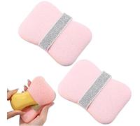 Nicelifehack Double Sided Bath Foaming Bag, 2 in 1 Bathroom Soap Sponge for Shower Exfoliating, Quick Lather & Reusable Mesh (2pcs * Rosa claro)