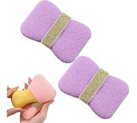 Nicelifehack Double Sided Bath Foaming Bag, 2 in 1 Bathroom Soap Sponge for Shower Exfoliating, Quick Lather & Reusable Mesh (2pcs * Morado)