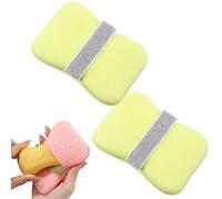 Nicelifehack Double Sided Bath Foaming Bag, 2 in 1 Bathroom Soap Sponge for Shower Exfoliating, Quick Lather & Reusable Mesh (2pcs * Verde)