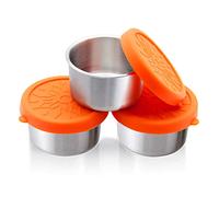 nicelock Mini Ollas 3 x 3.5 oz de acero inoxidable hermético contenedor de alimentos para bebés, aperitivos para niños, macetas de destete, recipientes para condimentos, mini caja de almacenamiento