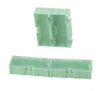 Niceminiwall 10 cajas de almacenamiento de plástico para componentes electrónicos, contenedor de piezas pequeñas con bloqueo seguro y diseño apilable para chips IC, resistencias,