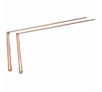 Niceminiwall 2 varillas de cobre para radiestesia - Varillas de adivinación de energía detector de brujas de agua - para detectar oro/agua/tesoro/varillas de radiestesia 99.9% cobre (una sola cabeza