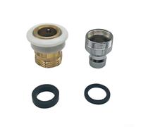 Niceminiwall Adaptador de conector de grifo de acoplamiento a presión para roscas macho 15/16-27 o hembra 55/64-27 a manguera de jardín macho 3/4, compatible con lavadoras portátiles,