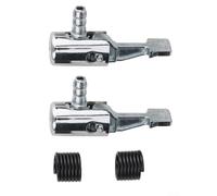 Niceminiwall Adaptador de manguera de inflado de neumáticos de 6 mm para coche, bicicleta, camión, autobús con construcción de metal y bloqueo de sellado seguro (2 unidades)