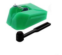Niceminiwall Aguja Stylus para Audio-Technica ATN95E para cartuchos de la serie VM95, voladizo de aleación de aluminio y cepillo, para tocadiscos AT-LP120X-USB (verde)