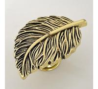 Niceminiwall Aleación de zinc para tiradores de gabinete en forma de hoja y pomos de armario, tiradores decorativos para muebles para cocina, cajón, armario y puerta en oro, plata, oro antiguo (oro