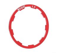 Niceminiwall Arandelas espaciadoras ranuradas de aleación de aluminio de 0,5/0,85/2,0/2,18/2,35/2,5 mm para eje de pedalier y cuerpo de cubo de cassette, compatible con 7/8/9/10/11 velocidades (rojo