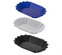 Niceminiwall Bandeja de plástico para muestras de granos de café, 300 ml, de grado alimenticio, para café, aperitivos, galletas, aperitivos, cocina resistente al calor y al frío (azul)
