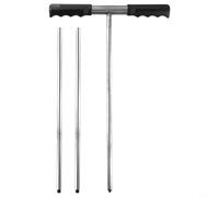 Niceminiwall Barra de sonda de suelo de acero inoxidable de 32 a 48 pulgadas de longitud ajustable con mango cómodo para localizar tanques sépticos, tuberías, servicios subterráneos y compactación del
