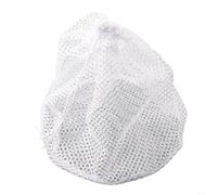 Niceminiwall Bolsas de lavandería para lavadora, bolsa de malla reutilizable con cierre de cordón, 30 x 40 cm, 40 x 50 cm, 50 x 60 cm, 60 x 80 cm, poliéster blanco (40 x 50 cm)