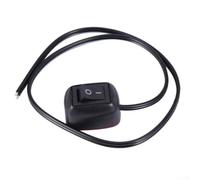 Niceminiwall Botón de encendido y apagado para luces antiniebla y luz LED para barras, interruptor basculante de 12 V CC con arnés de cables de 18.5 pulgadas 18 AWG, plástico negro eléctrico