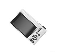 Niceminiwall Cámara digital 5K con zoom de 18x y pantalla abatible de 180° - Foto de 75MP, estabilización electrónica de imagen, diseño compacto para selfies de vlogging (blanco)