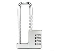 Niceminiwall Candado de combinación ajustable con código de 4 dígitos y grillete de 3.9 pulgadas de largo, cerradura de seguridad de aleación de zinc para armarios, taquillas, gimnasio, escuela