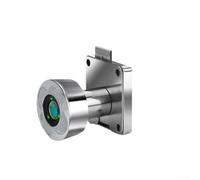 Niceminiwall Cerradura biométrica de aleación de zinc para cajón de gabinete, buzón, oficina, caja de almacenamiento de metal con 37,5 mm de diámetro y 22 mm de cilindro (plateado)