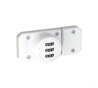 Niceminiwall Cerradura de aleación de zinc para puerta de gabinete con código de 3 dígitos, pestillo de seguridad de cajón doméstico de doble apertura para armarios y unidades de almacenamiento