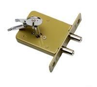 Niceminiwall Cerradura de puerta de seguridad, cerradura de llave cruzada, cerradura de tubo de doble varilla, cerradura de puerta antirrobo, cerradura de puerta secreta, seguridad invisible para