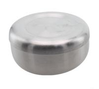 Niceminiwall Cuenco de arroz de acero inoxidable con tapa, cuenco tradicional coreano cálido para el hogar, cocina, comedor, plato de especias irrompible, para mezclar, condimentos, 8.5 cm