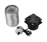 Niceminiwall Extractor de humos de soldadura portátil con sistema de conducto de ventilador USB de velocidad ajustable para reparación de electrónica laboratorio de banco de trabajo (ventilador más