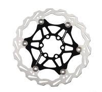 Niceminiwall Freno de disco flotante para bicicletas de montaña, acero inoxidable de 160 mm, montaje de 6 pernos, disipación de calor y fricción mejoradas, compatible con Hydraulic (negro 160)