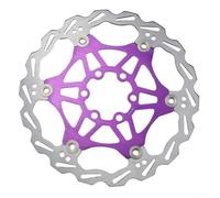 Niceminiwall Freno de disco flotante para bicicletas de montaña, acero inoxidable de 160 mm, montaje de 6 pernos, disipación de calor y fricción mejoradas, compatible con hidráulica (morado 160)