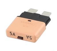 Niceminiwall Fusible de hoja de disyuntor de reinicio manual de 12 V, 24 V, 5-30 A, reajustable para aplicaciones automotrices marinas y RV con terminales de hoja estándar ATC (5 A)