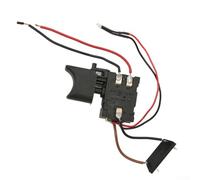 Niceminiwall Interruptor de control de velocidad variable de 12 V para taladro, función de avance hacia atrás, construcción de metal de plástico CC, compatible con batería de litio recargable