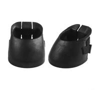 Niceminiwall Juego de 2 botas de goma antideslizantes para equitación y terapia, diseño negro duradero para proteger heridos (S)
