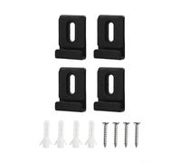 Niceminiwall Juego de 4 clips para espejo de baño sin marco, kit de fijación de pared de vidrio, soportes de acero inoxidable con tornillos y plástico para almohadillas de EVA para colgar de forma