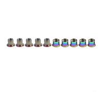 Niceminiwall Juego de 5 pernos de biela de acero, tornillos y tuercas, rosca M8, tornillos de cadena de color compatibles con Mountain Road plegable, individual, doble, triple (M)