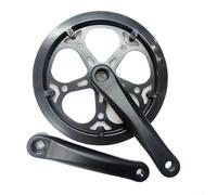 Niceminiwall Juego de bielas de plato único para bicicleta de carretera, E-For Bike & Fixie - 48T/52T/40T cuadrado cónico pedalier, brazo de manivela de 170 mm, negro, 700-750g (48T)