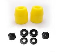 Niceminiwall Juego de bujes para monopatín con copas pivotantes de longboard, almohadillas amortiguadoras de poliuretano para un paseo suave, bujes de repuesto cónicos y cilíndricos que se adaptan a