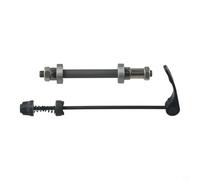 Niceminiwall Juego de cubos de rueda de acero con ejes huecos delanteros de 4.25 pulgadas y traseros de 5.7 pulgadas, pinchos de liberación rápida y 2 rodamientos, kit de eje de bicicleta negro ligero