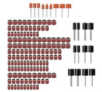 Niceminiwall Juego de tambores de lijado de 159 piezas, para herramientas giratorias, mangas y mandriles de óxido de aluminio en grano 80/120/240, kit de molienda para pulido de madera