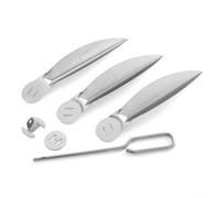 Niceminiwall Kit de repuesto de sistema de limpieza de un solo toque de 22.5 pulgadas, componentes metálicos, sistema de gestión de cenizas para parrilla de carbón al aire libre