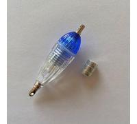 Niceminiwall Luz LED de pesca subacuática para señuelo de calamares y peces, lámpara de señuelo de plástico transparente con batería a juego, diseño impermeable multicolor para noche (azul)