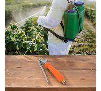 Niceminiwall Mango pulverizador de acero inoxidable de plástico de latón con boquilla ajustable para manguera de jardín, herramienta de riego y limpieza de pistola de alta presión (grande)