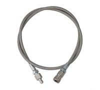 Niceminiwall Manguera de llenado PCP de acero inoxidable de 36 pulgadas, extensión de látigo nominal de 4500 PSI para estación de carga de tanque HPA con conectores de liberación rápida de 8 mm